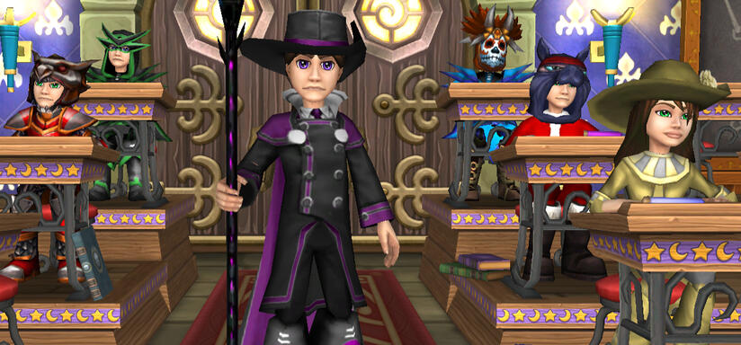 A picture of my main Wizard, Nikolai StarFlame, a Level 168 Storm Wizard I've had since about 2020.